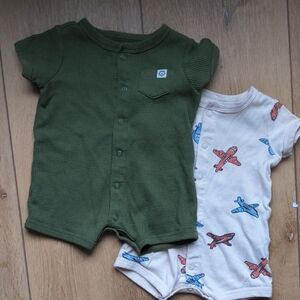 Green and Cream Kids One Piece Set